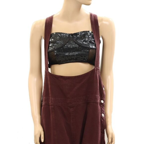 Free People Burgundy Jumpsuit with Cream Top - Picture 9 of 15